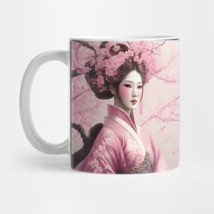 [AI Art] Pretty cherry blossom, main color pink Mug